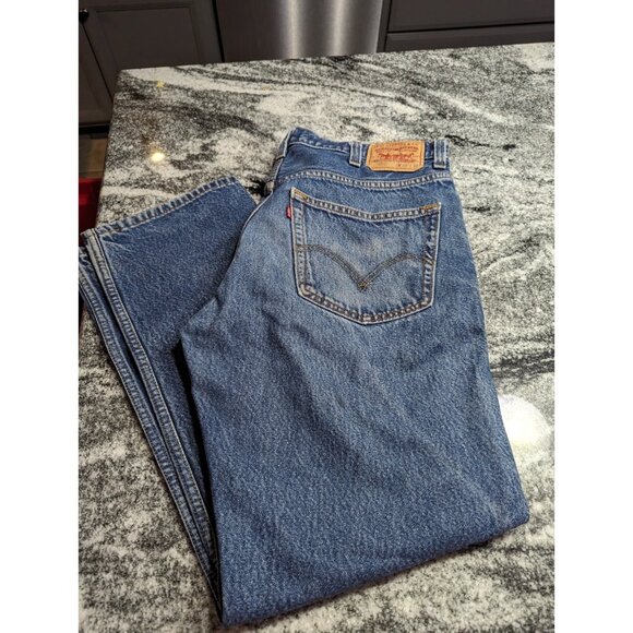 Levi's 505 Jeans Mens 38x32 Blue Jeans Regular Fit 5 Pockets Denim Pants - Picture 1 of 10